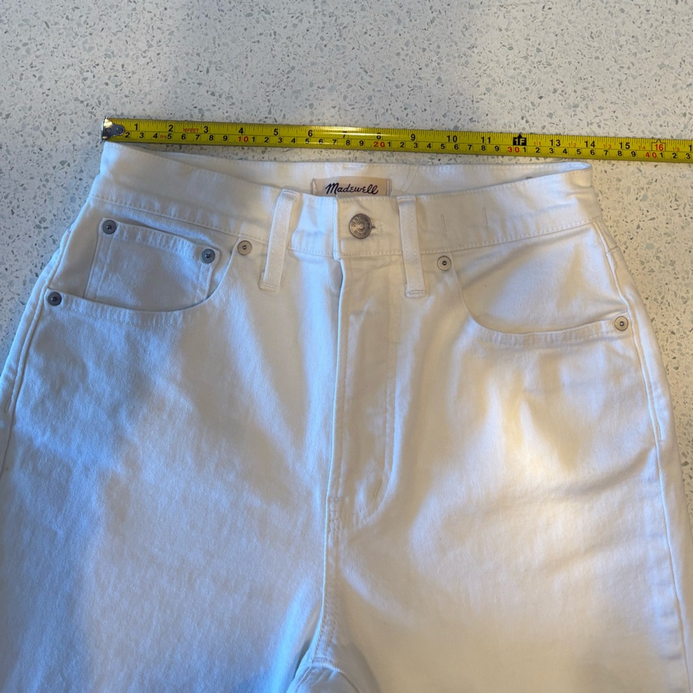 Hi Rise Straight Leg Ankle Length Jeans With Raw Hem The Perfect Vintage Jean - Picture 11 of 14